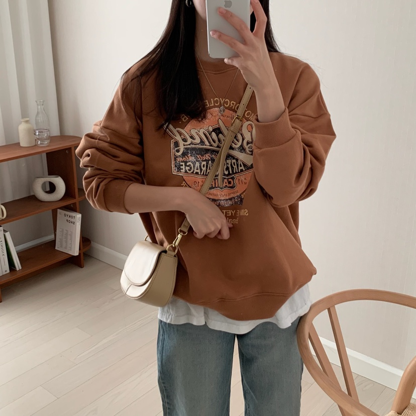 HELLO JINI韓國代購女裝新品熱賣真品25春夏休閑推薦職業衛衣HELLO JINI衛衣