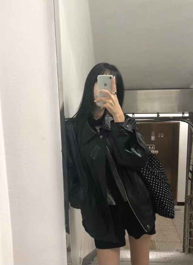 FORME韓國直郵女裝新款職業休閑25春夏真品時尚推薦皮衣皮革FORME皮衣