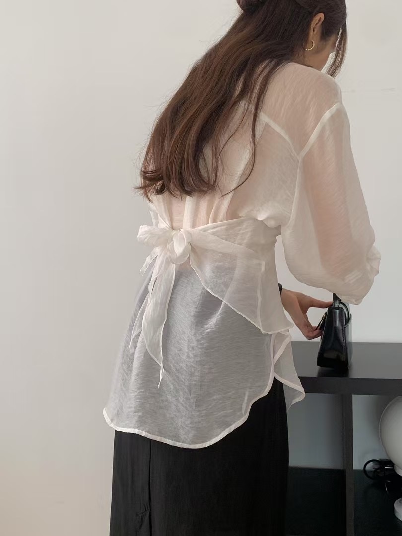 FORME東大門代購女裝新品25春夏職業休閑熱賣時尚襯衫蕾絲衫FORME襯衫/蕾絲衫