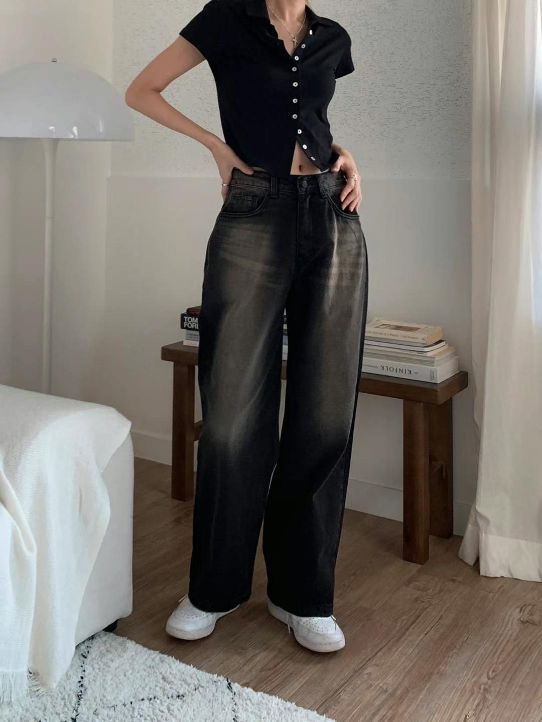STYLE LAB韓國直郵東大門實拍女裝新款時尚25春季人氣牛仔褲STYLE LAB牛仔褲