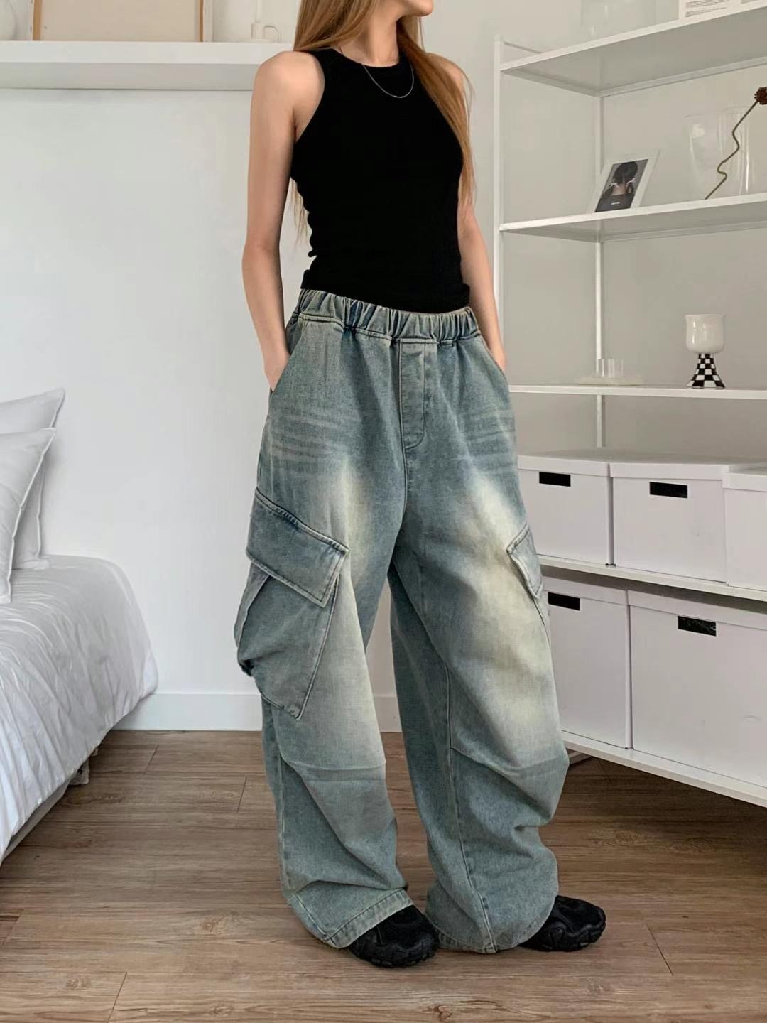 STYLE LAB韓國直郵東大門代購女裝新品休閑人氣25春季牛仔褲STYLE LAB牛仔褲