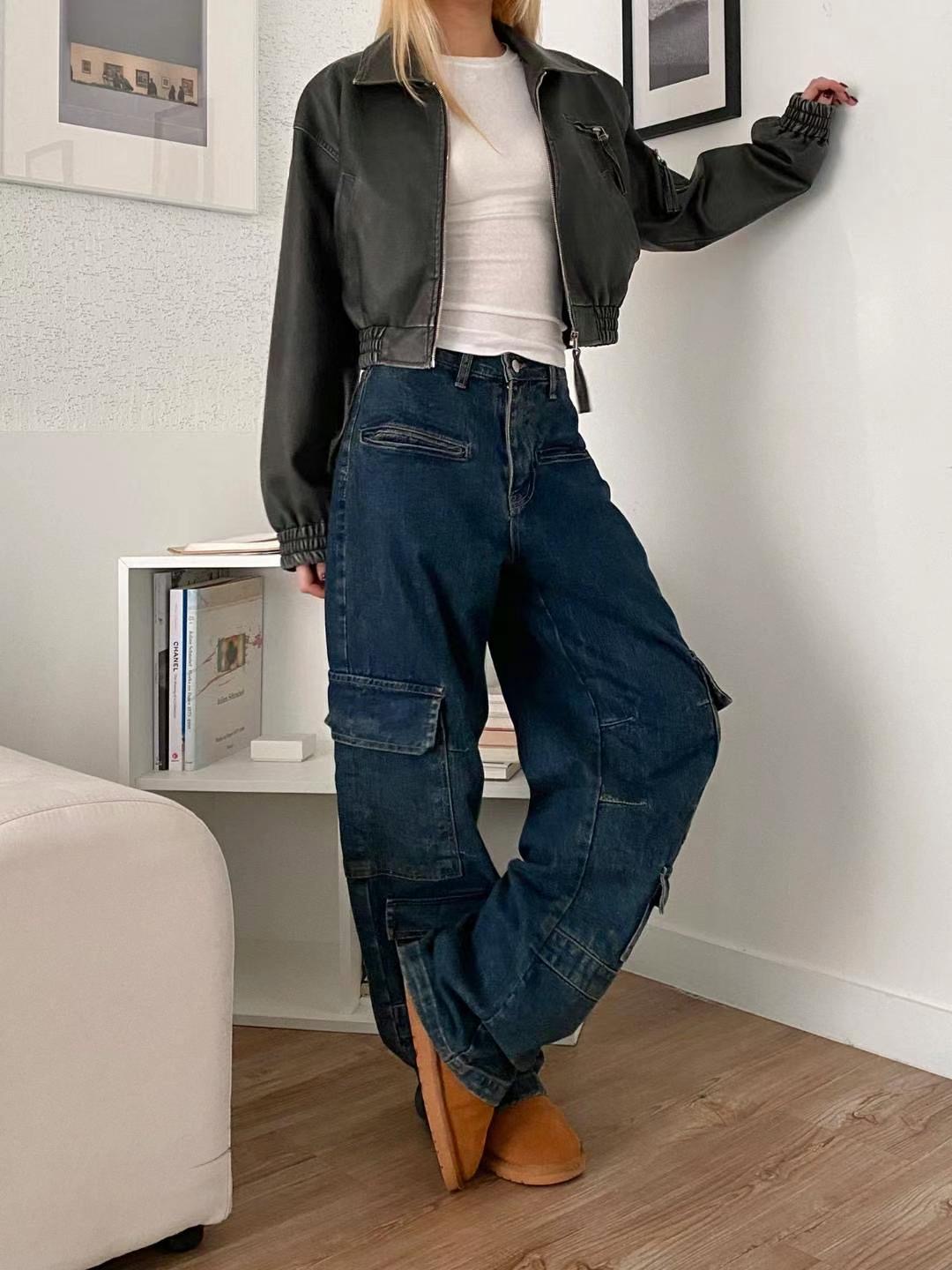 STYLE LAB直郵韓國代購女裝新品熱賣休閑真品人氣25春夏牛仔褲STYLE LAB牛仔褲