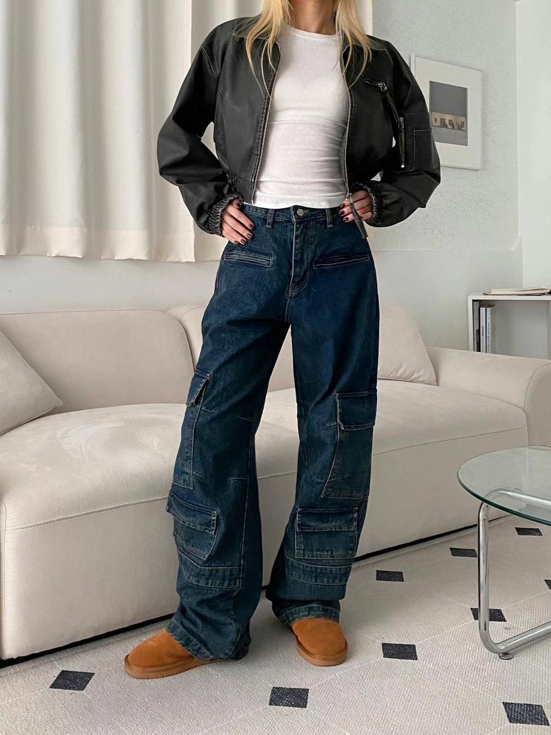 STYLE LAB直郵韓國代購女裝新品熱賣休閑真品人氣25春夏牛仔褲STYLE LAB牛仔褲