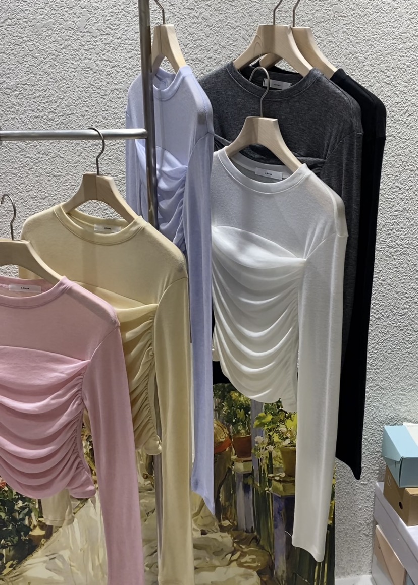 N BROWN韓國直郵女士新品人氣推薦25春夏職業休閑真品長袖T恤N BROWN長袖T恤