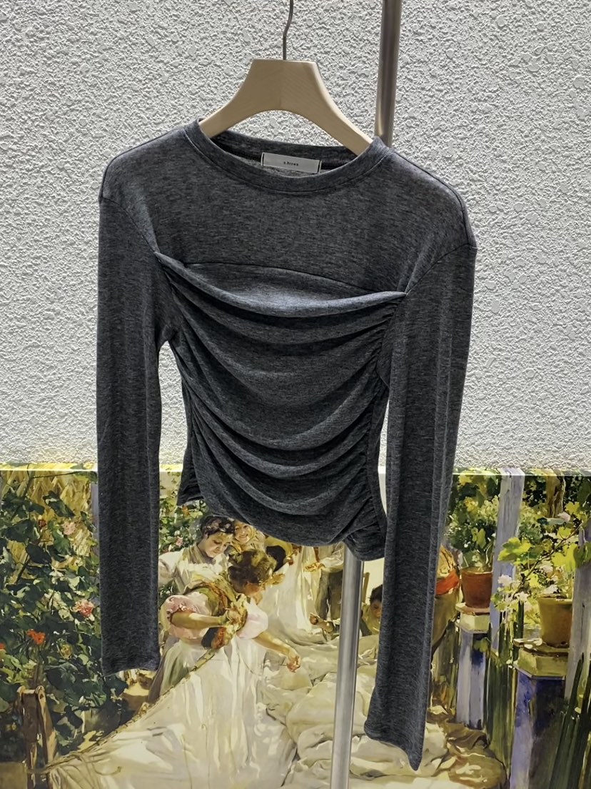 N BROWN韓國直郵女士新品人氣推薦25春夏職業休閑真品長袖T恤N BROWN長袖T恤圖色5