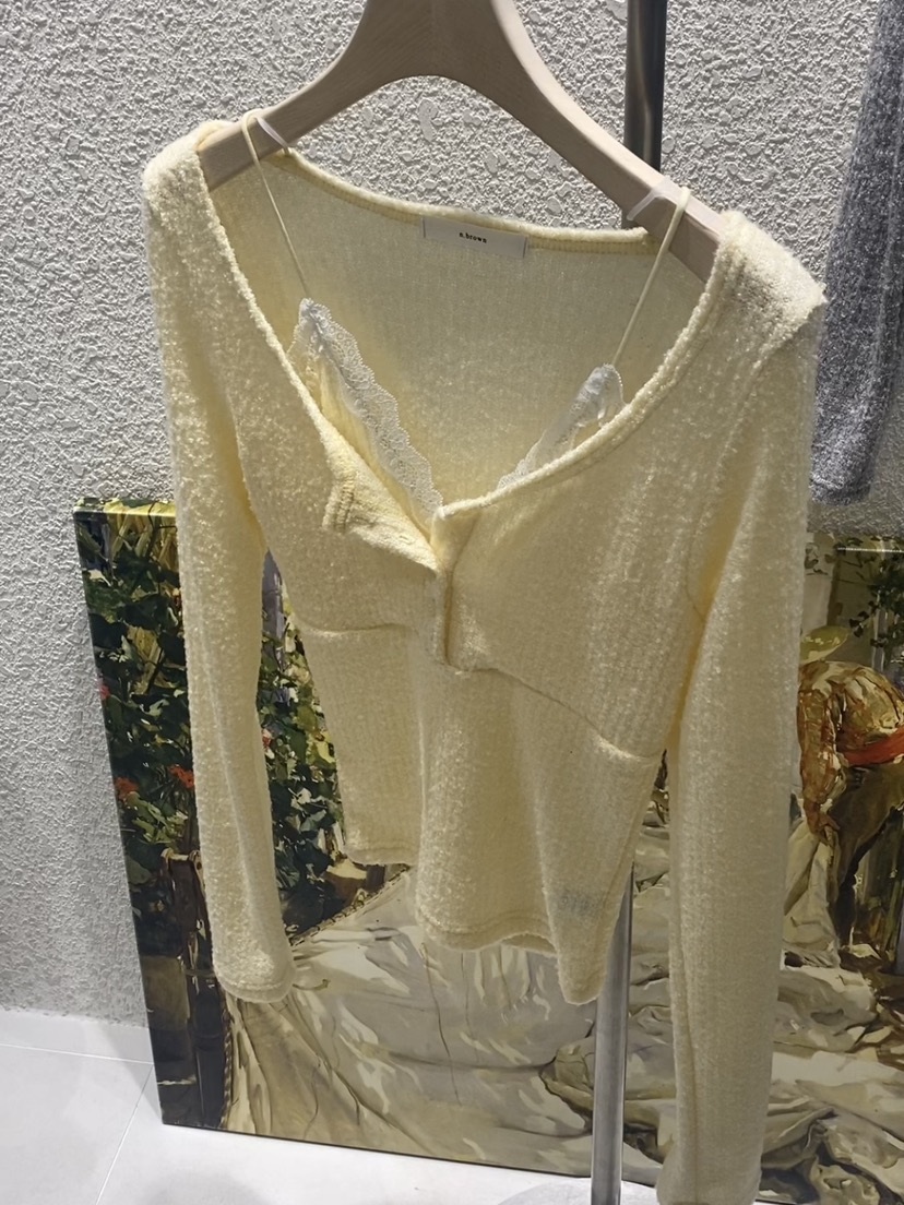 N BROWN韓國直郵女士新款推薦25春夏真品時尚職業人氣長袖T恤N BROWN長袖T恤圖色4