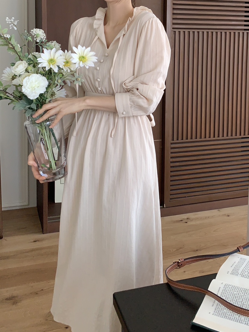 CEREAL東大門實拍女裝新品推薦25春夏人氣時尚連衣裙荷葉邊CEREAL連衣裙