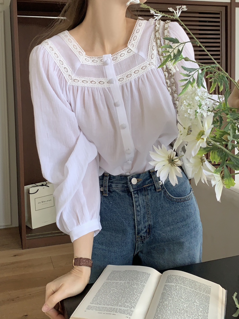 CEREAL韓國代購女裝新品時尚真品職業休閑推薦25春夏襯衫蕾絲衫CEREAL襯衫/蕾絲衫