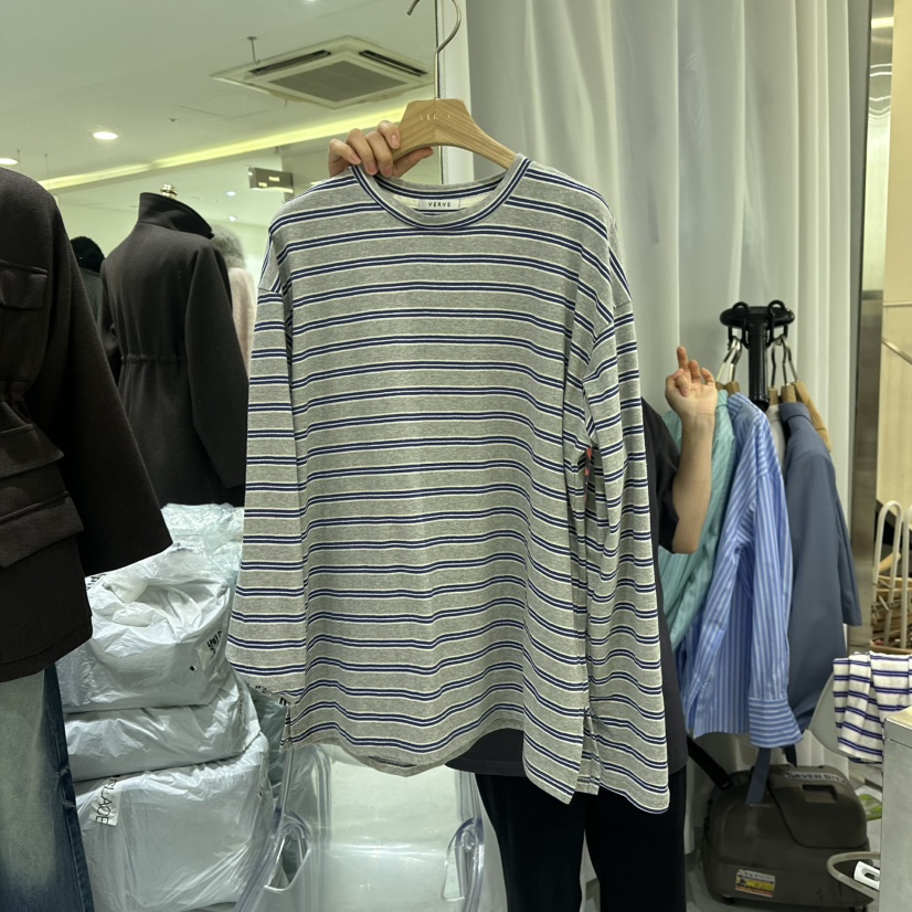 VERVE韓國直郵女裝新款推薦職業人氣真品熱賣時尚25春夏長袖T恤VERVE長袖T恤圖色2