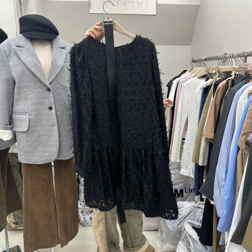 ASCEND韓國直郵女裝新款休閑職業真品熱賣時尚連衣裙含腰帶ASCEND連衣裙圖色2