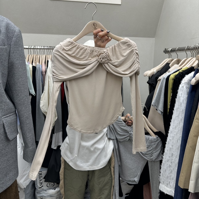 ASCEND東大門實拍女裝新款真品熱賣職業推薦25春夏時尚長袖T恤ASCEND長袖T恤圖色2