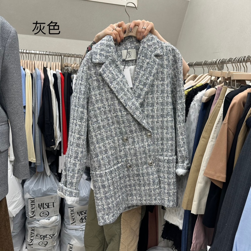 ASCEND東大門直郵女裝新款職業真品時尚熱賣休閑推薦夾克花呢ASCEND夾克圖色2