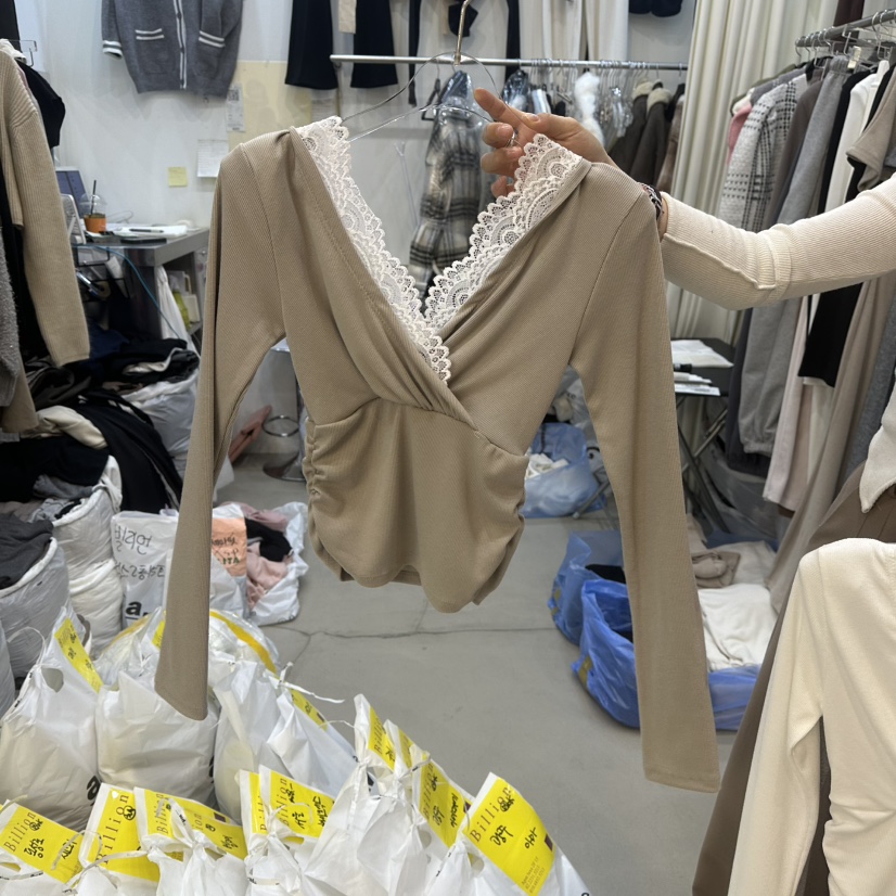 BILLION-L東大門代購女士新品25春夏休閑職業熱賣人氣長袖T恤BILLION-L長袖T恤