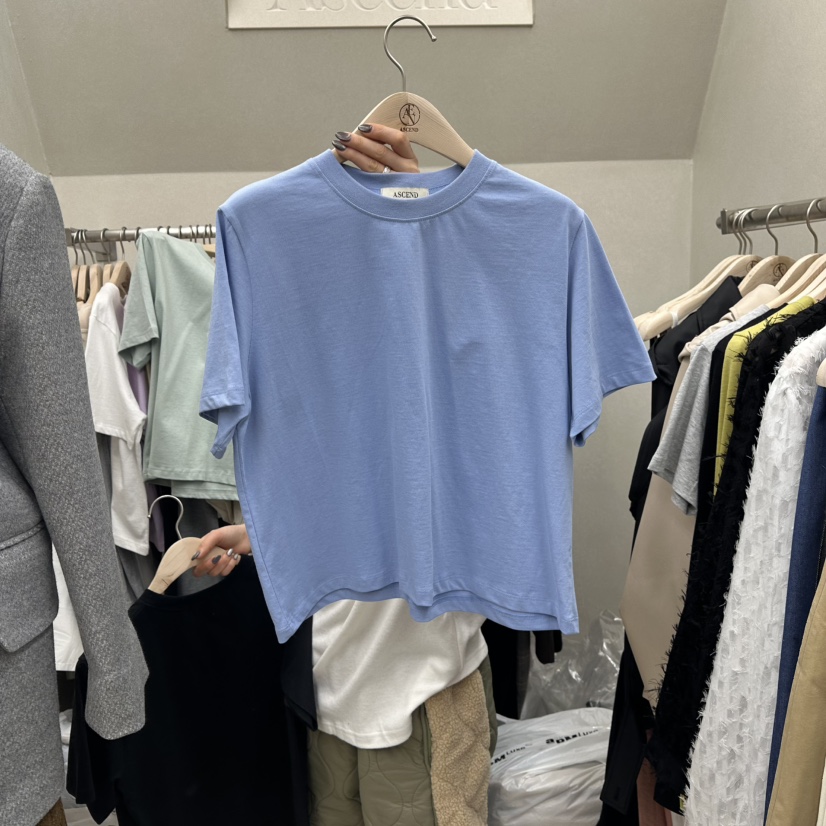 ASCEND韓國直郵女裝新款25春夏熱賣休閑時尚推薦職業真品T恤ASCENDT恤圖色4