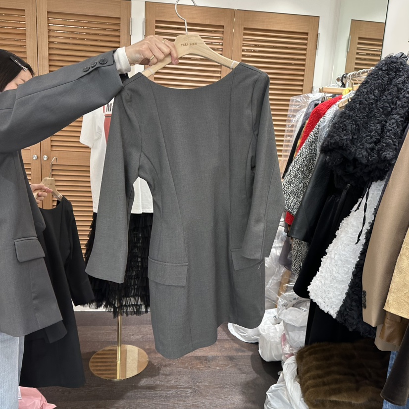 TRES BIEN韓國直郵女士新款推薦真品休閑熱賣時尚職業連衣裙TRES BIEN連衣裙