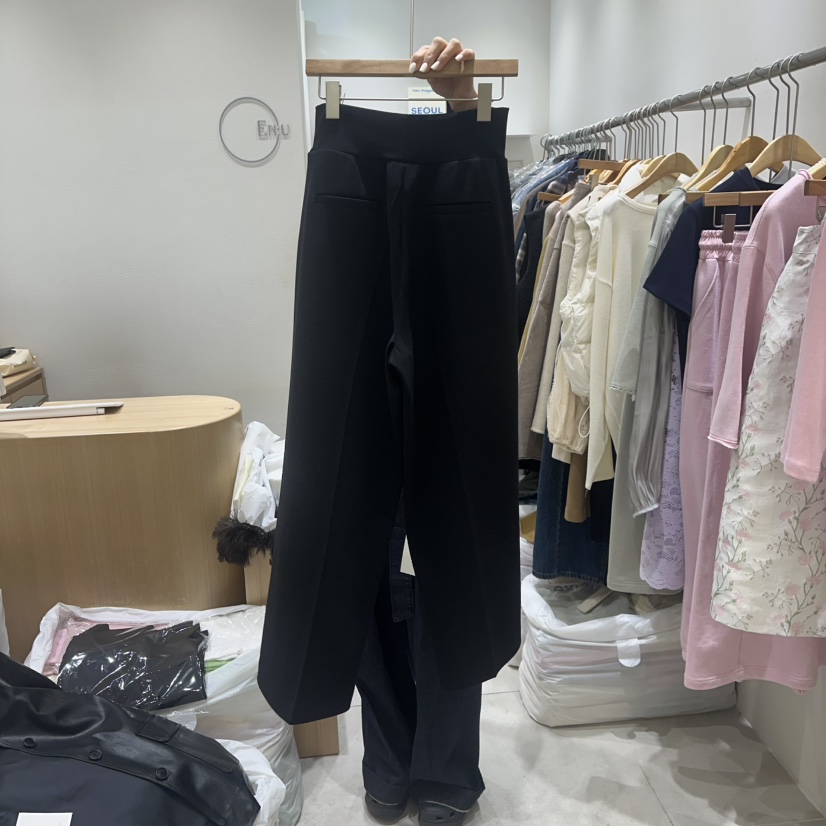 EN.U韓國直郵女士新款真品職業人氣熱賣休閑時尚休閑褲闊腿褲EN.U休閑褲