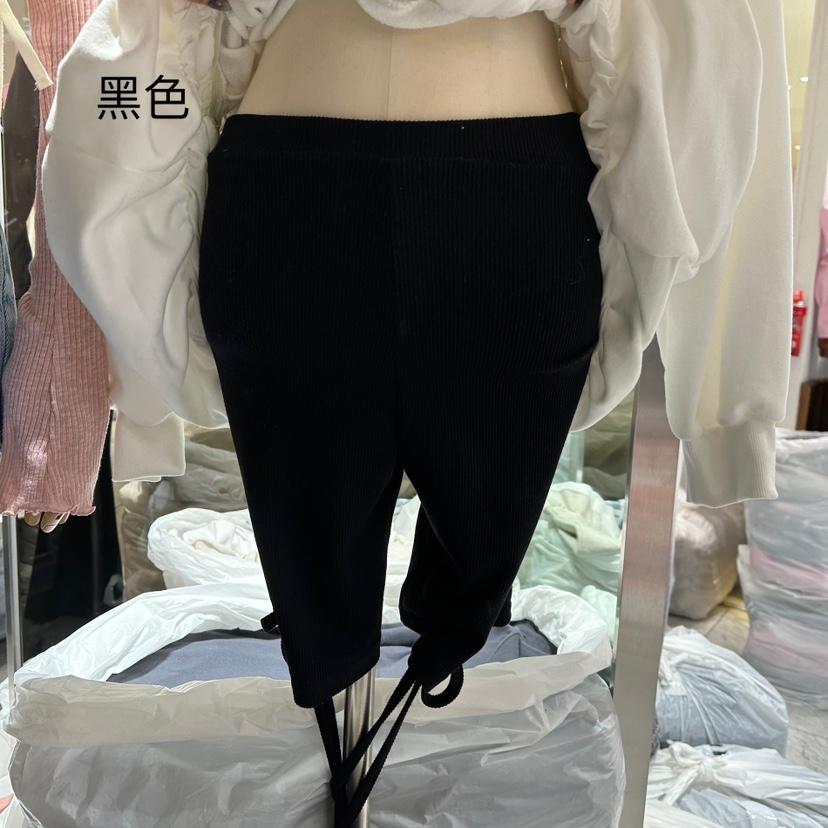 OUR MINUTE東大門代購女裝新款時尚打底褲鯊魚褲緊身褲綁帶OUR MINUTE打底褲/鯊魚褲圖色2