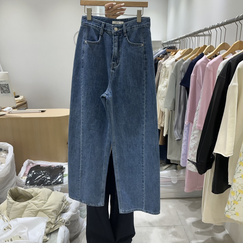 EN.U東大門代購女裝新品熱賣休閑時尚25春夏職業推薦牛仔褲EN.U牛仔褲