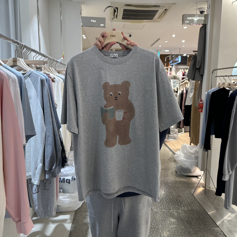 FIZZ韓國直郵女士新款人氣熱賣真品推薦職業時尚25春夏休閑T恤FIZZT恤圖色3