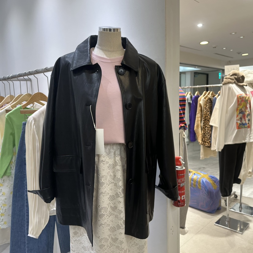 EN.U韓國代購女士新品推薦熱賣休閑職業真品人氣時尚25春夏皮衣EN.U皮衣圖色1