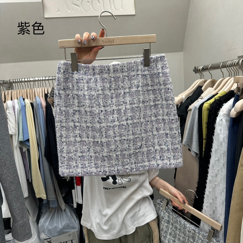 ASCEND東大門直郵女裝新品熱賣25春夏推薦人氣職業短裙花呢ASCEND短裙