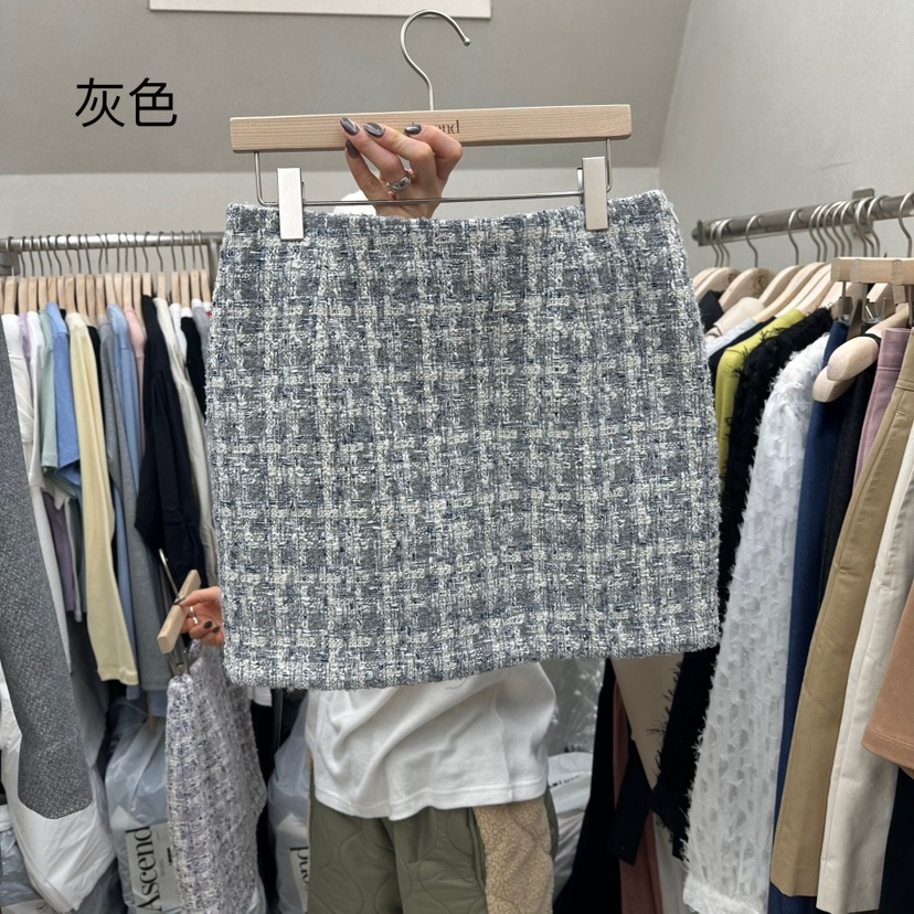 ASCEND東大門直郵女裝新品熱賣25春夏推薦人氣職業短裙花呢ASCEND短裙圖色2