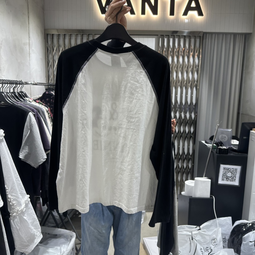 VANTA東大門直郵女裝新款時尚職業真品25春夏休閑人氣長袖T恤VANTA長袖T恤