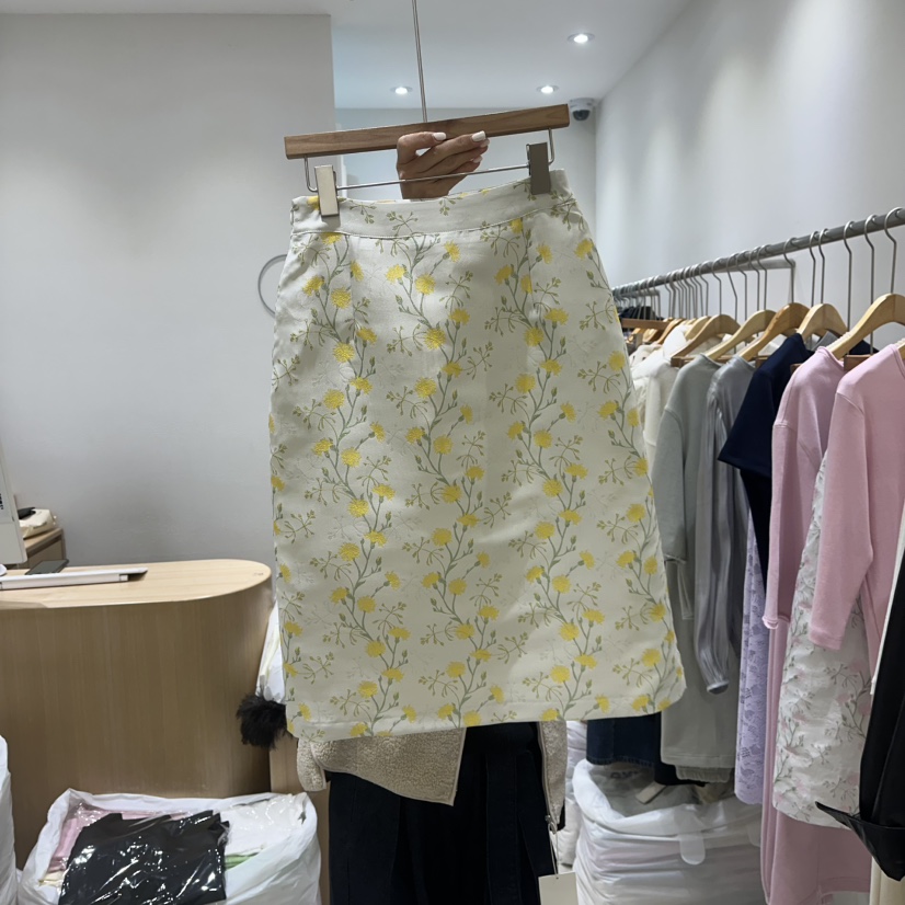 EN.U東大門實拍女士新品休閑時尚25春夏真品職業人氣推薦長裙EN.U長裙