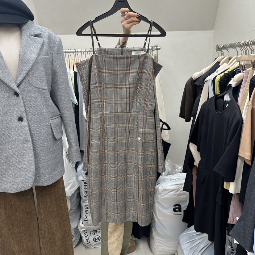 ASCEND韓國直郵女裝新品人氣真品25春夏休閑熱賣職業連衣裙ASCEND連衣裙