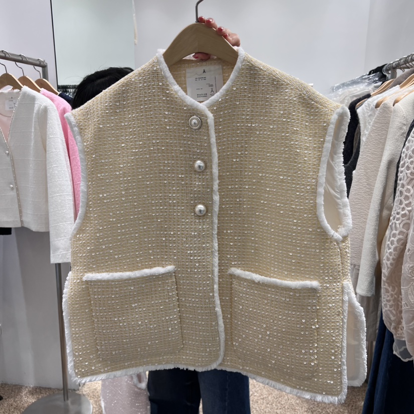 A韓國代購女士新款25春夏休閑職業時尚真品推薦人氣熱賣馬甲A STORE馬甲圖色1