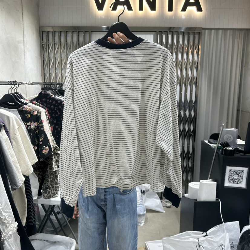 VANTA韓國直郵女裝新款人氣25春夏熱賣職業時尚真品長袖T恤VANTA長袖T恤