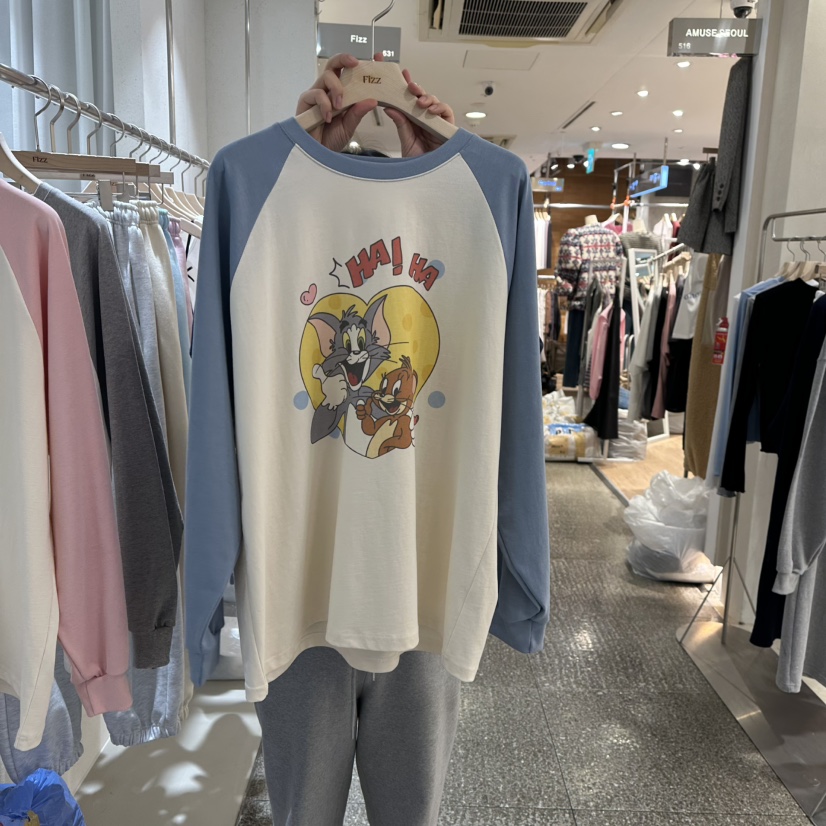 FIZZ韓國直郵女裝新品真品25春夏時尚休閑職業人氣推薦長袖T恤FIZZ長袖T恤圖色2