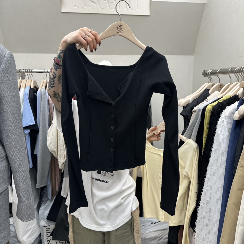 ASCEND韓國直郵女裝新款真品職業人氣推薦熱賣長袖T恤羊毛衫ASCEND長袖T恤圖色3