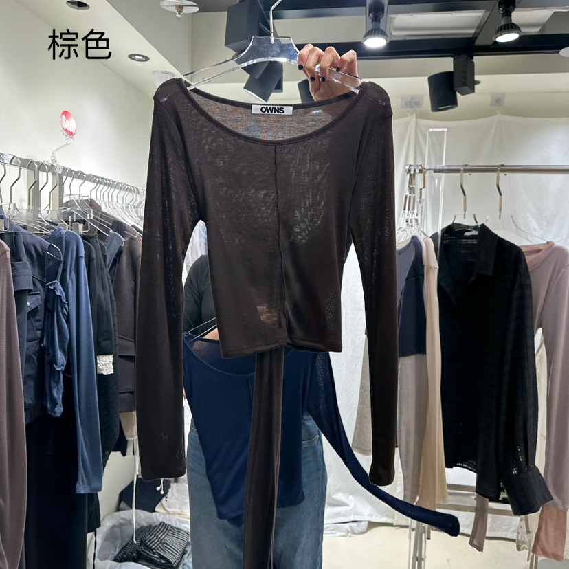 OWNS韓國直郵東大門實拍女裝新款時尚職業25春夏休閑長袖T恤OWNS長袖T恤圖色3