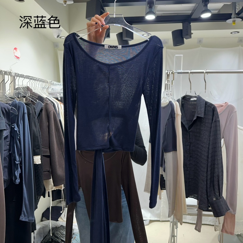 OWNS韓國直郵東大門實拍女裝新款時尚職業25春夏休閑長袖T恤OWNS長袖T恤圖色4