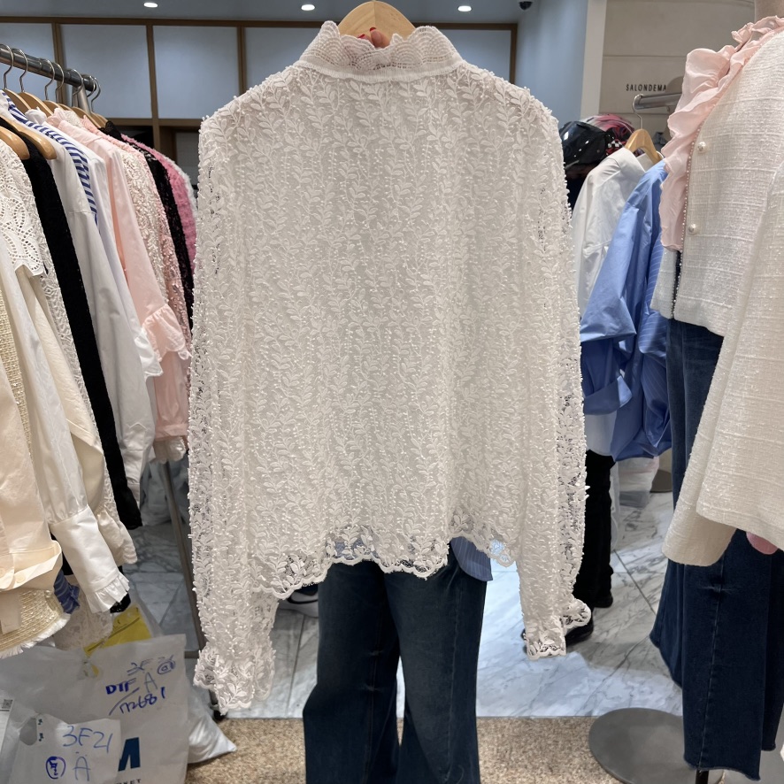 A韓國直郵東大門實拍女裝新品真品職業人氣熱賣25春夏襯衫蕾絲衫A STORE襯衫/蕾絲衫