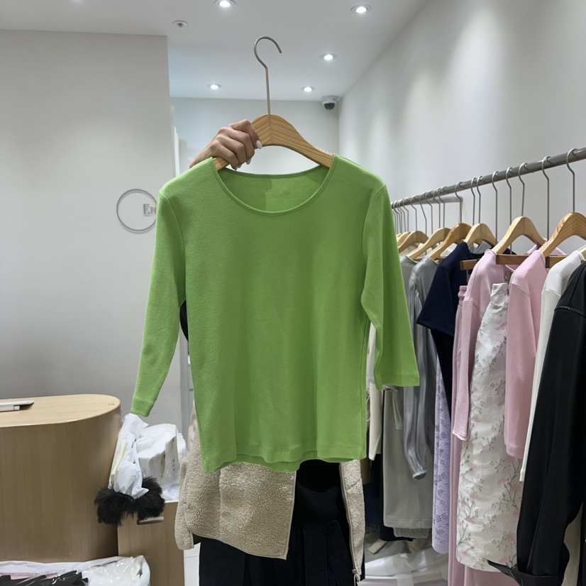 EN.U直郵韓國代購女裝新款真品人氣25春夏熱賣時尚休閑T恤EN.UT恤圖色1