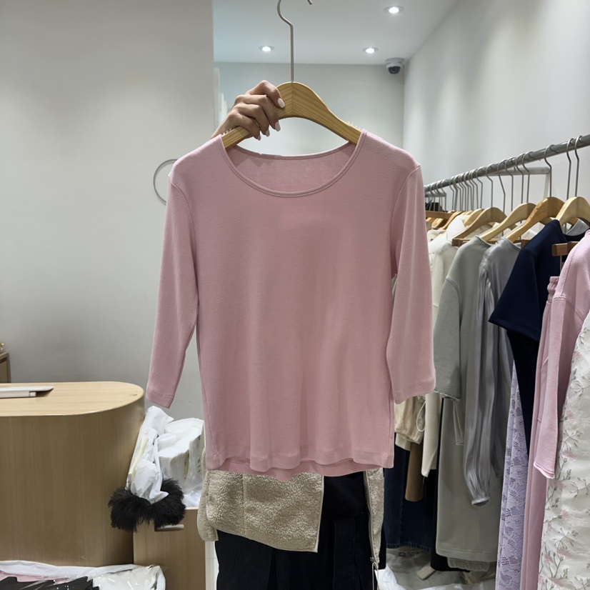 EN.U直郵韓國代購女裝新款真品人氣25春夏熱賣時尚休閑T恤EN.UT恤圖色3