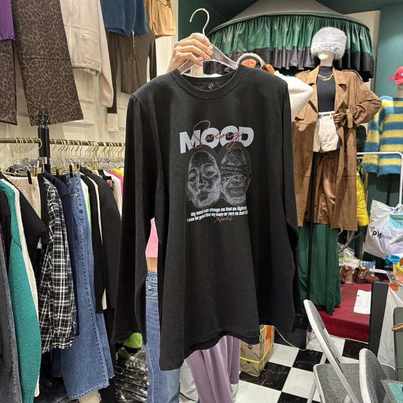 3COLOR韓國直郵女裝新品人氣長袖T恤Three color長袖T恤圖色4