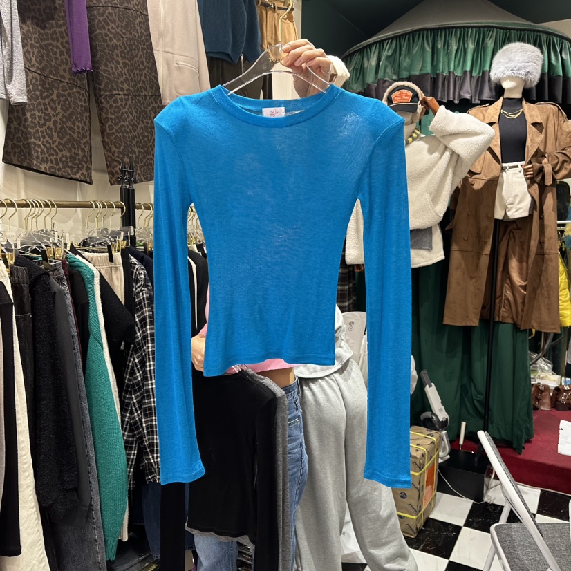 3COLOR韓國直郵東大門代購女裝新品真品長袖T恤Three color長袖T恤圖色3
