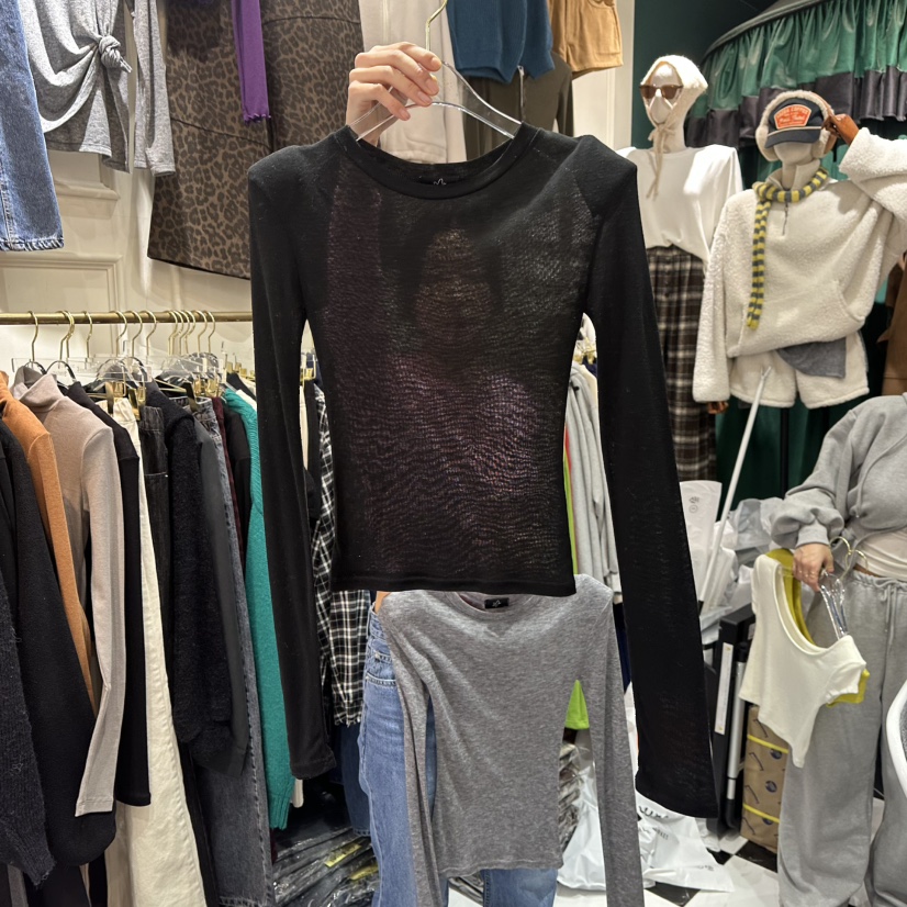 3COLOR韓國直郵東大門代購女裝新品真品長袖T恤Three color長袖T恤圖色5