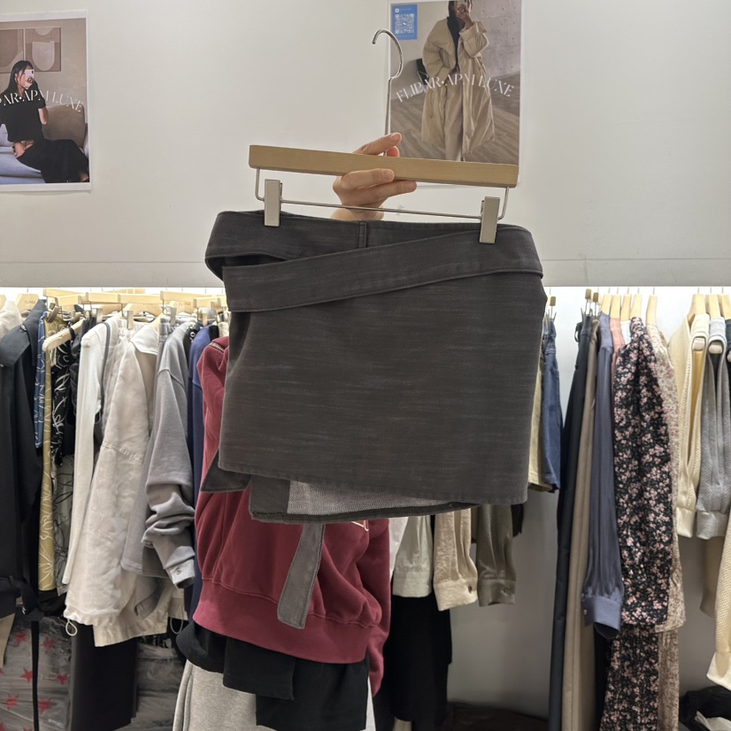 FLIPAR韓國直郵東大門實拍女裝新品人氣職業推薦短裙含腰帶FLIPAR短裙