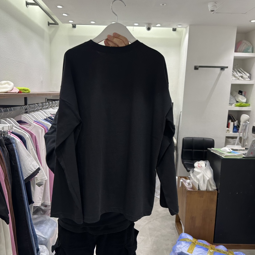 EVE韓國直郵女裝新品25春夏時尚真品25春季職業熱賣長袖T恤EVE長袖T恤