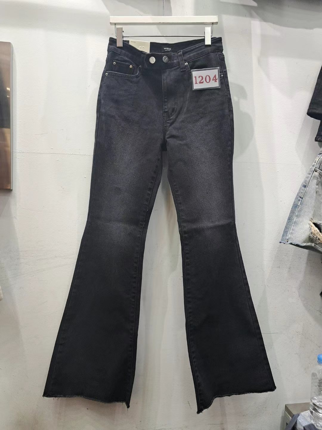 WIZ2直郵韓國代購女裝新品25春季職業推薦時尚人氣真品牛仔褲WIZ2牛仔褲