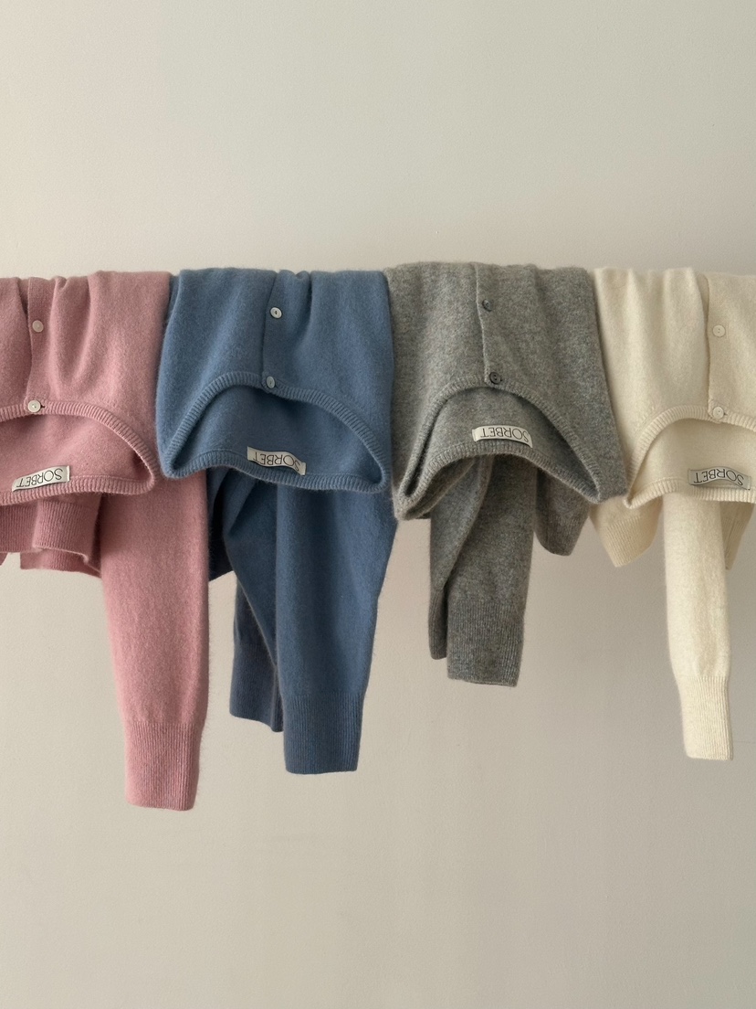 SORBET韓國直郵東大門實拍女裝新品休閑熱賣人氣針織衫開衫SORBET/flat white針織衫