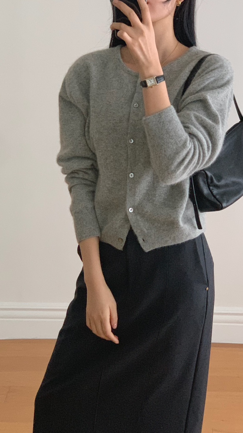 SORBET韓國直郵東大門實拍女裝新品休閑熱賣人氣針織衫開衫SORBET/flat white針織衫