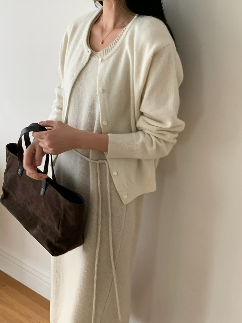 SORBET韓國直郵東大門實拍女裝新品休閑熱賣人氣針織衫開衫SORBET/flat white針織衫