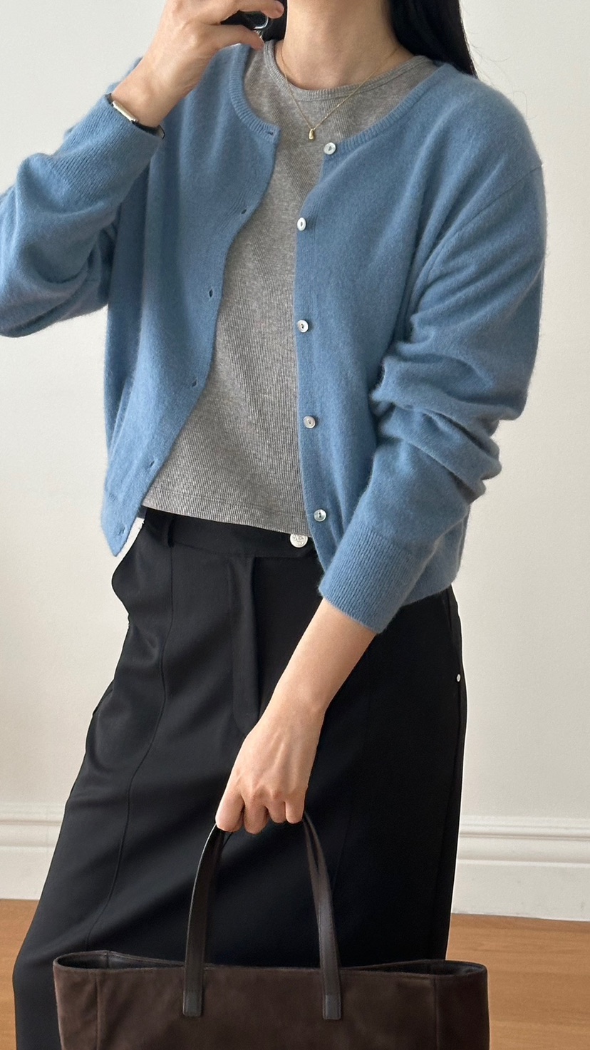 SORBET韓國直郵東大門實拍女裝新品休閑熱賣人氣針織衫開衫SORBET/flat white針織衫