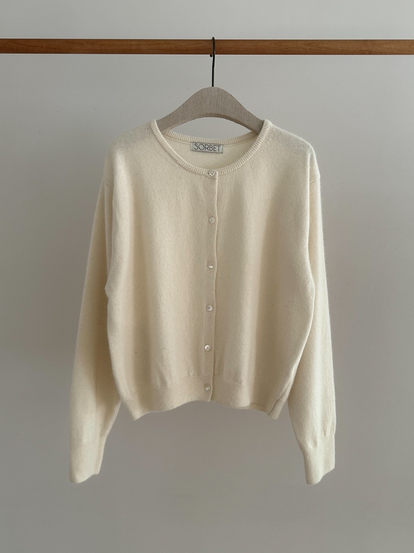 SORBET韓國直郵東大門實拍女裝新品休閑熱賣人氣針織衫開衫SORBET/flat white針織衫圖色3