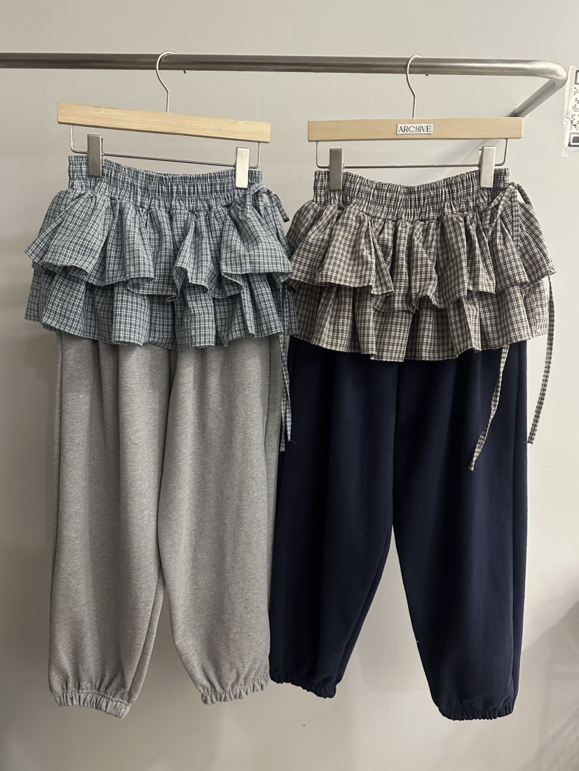 ARCHIVE-P韓國直郵東大門代購女裝新品休閑時尚25春夏裙褲格紋ARCHIVE-P裙褲